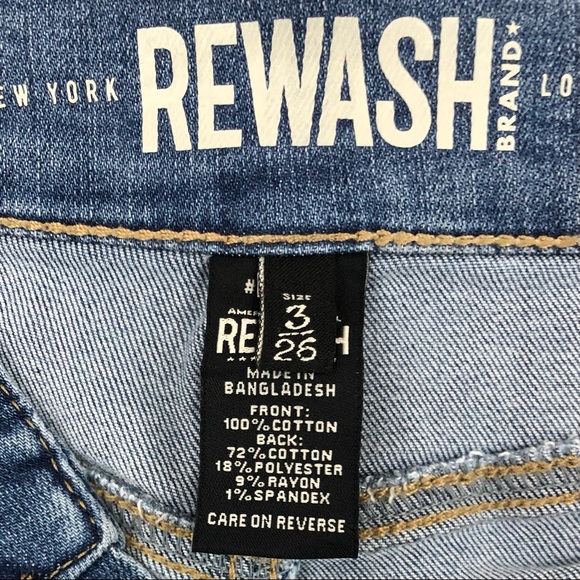 REWASH Vintage Reunion Super High Rise Jean Shorts. Size 3 / 26 New - Picture 5 of 10